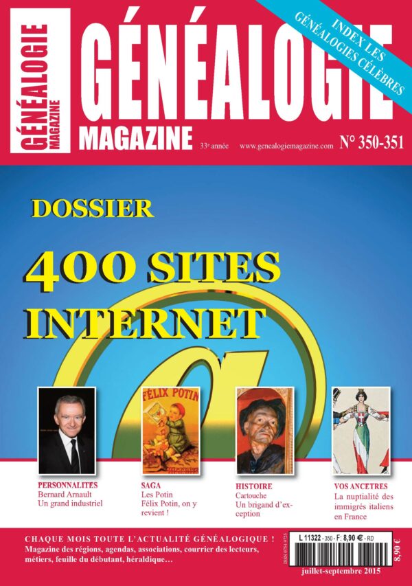 Généalogie Magazine N° 350-351