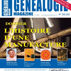 Généalogie Magazine N° 352-353