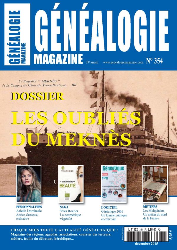 Généalogie Magazine N° 354