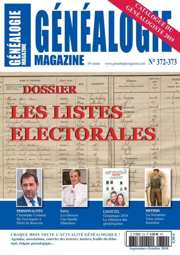 Généalogie Magazine n° 372-373