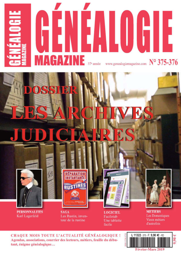 Généalogie Magazine n° 375-376