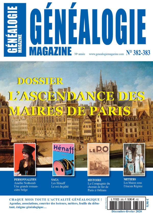 Généalogie Magazine n° 382-383