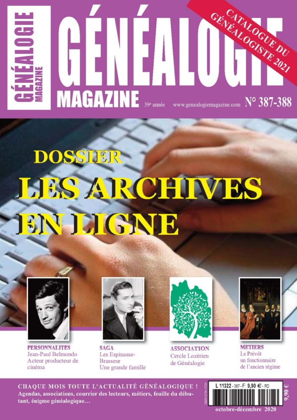 Généalogie Magazine n° 387-388 – Version papier