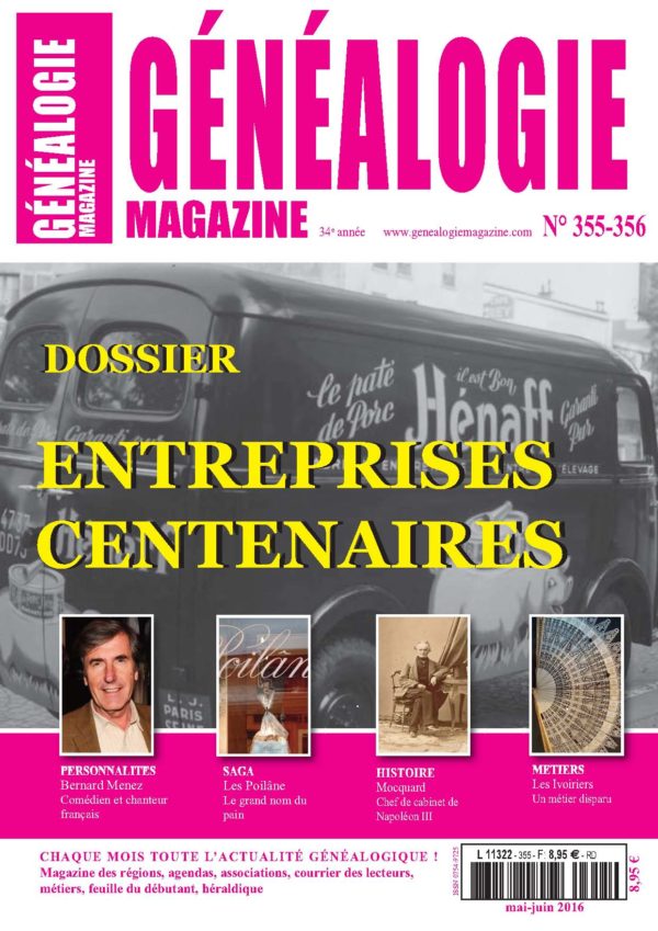 Généalogie Magazine N° 355-356