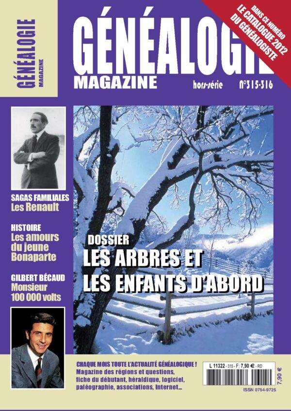 Généalogie Magazine N° 315-316