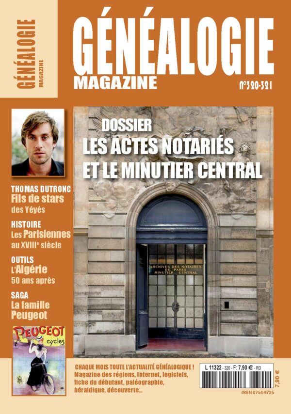 Généalogie Magazine n° 320-321