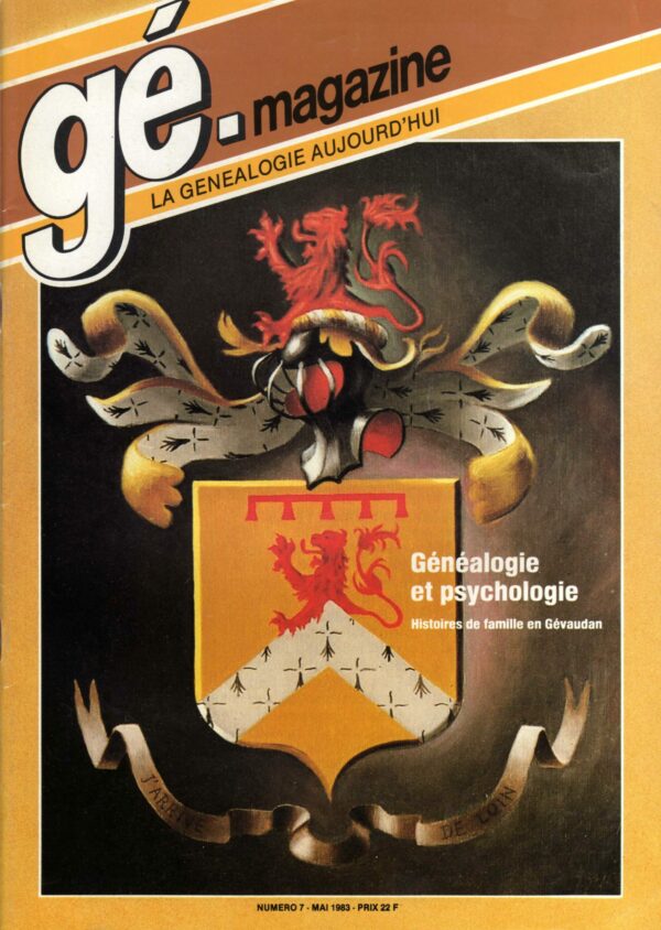 Généalogie Magazine N° 007 - mai 1983