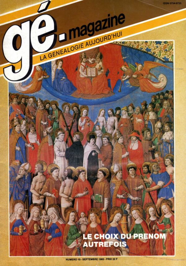 Généalogie Magazine N° 010 - septembre 1983
