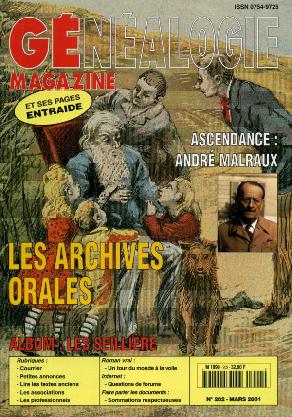Généalogie Magazine n° 202 - mars 2001
