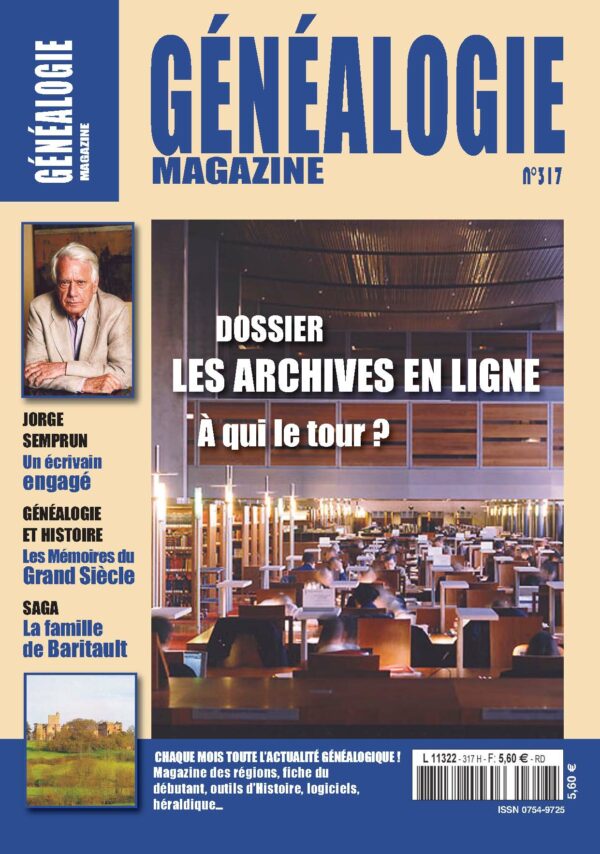 Généalogie Magazine N° 317