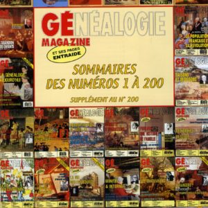 Généalogie Magazine Sommaires des numéros 1 à 200
