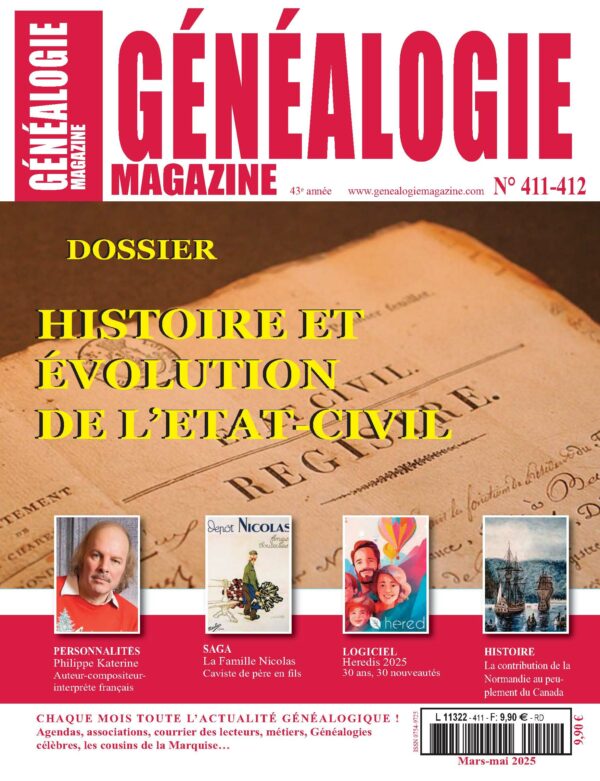 Généalogie Magazine N° 411-412  – Version Numérique