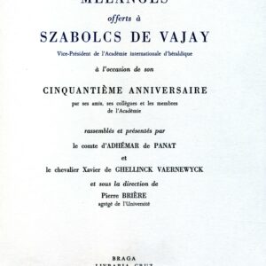 Mélanges offerts à Szabolcs de Vajay