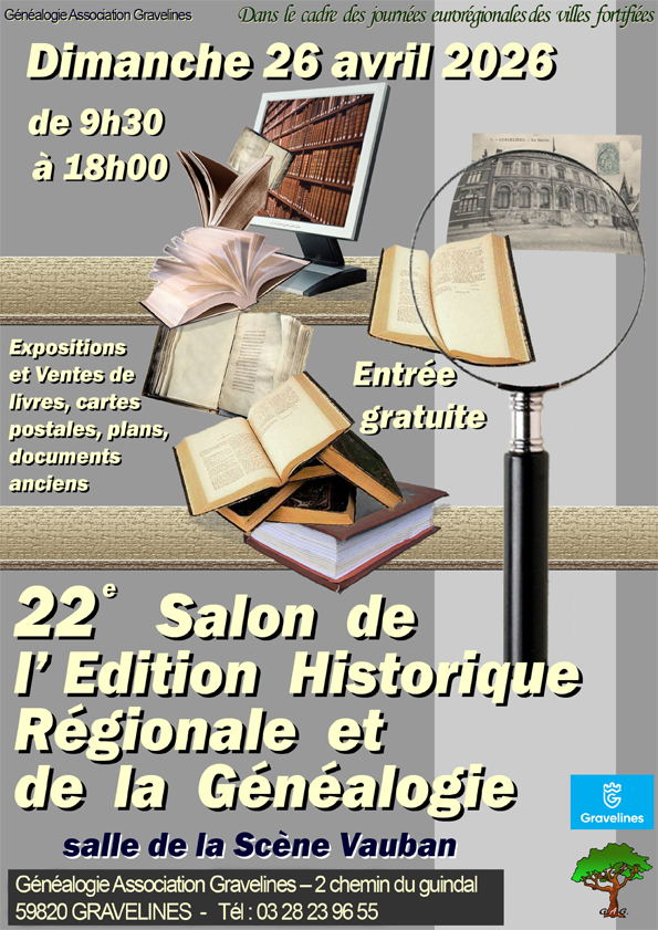 22e salon de l'édition historique régionale et de la Généalogie de Gravelines (59)