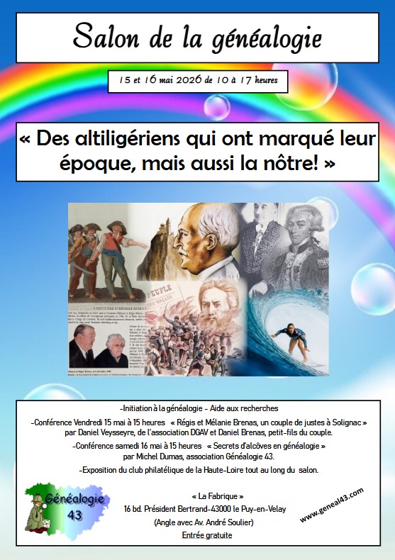 Rencontres généalogiques – Puy-en-Velay (43)