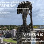 Rencontres généalogiques "Partir un jour - décès et sépultures en Deux-Sèvres autrefois" à Parthenay (79)