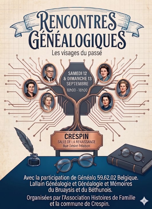 Rencontres Généalogiques Les Visages du Passé - Crespin (59)