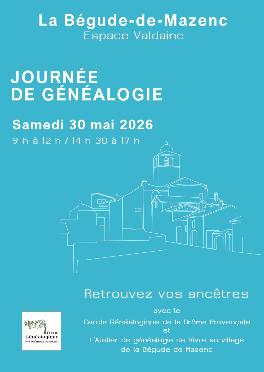 Journée de généalogie à La Bégude-de-Mazenc (26)