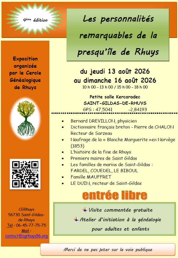 Les personnalités remarquables de la presqu'île de Rhuys (56)
